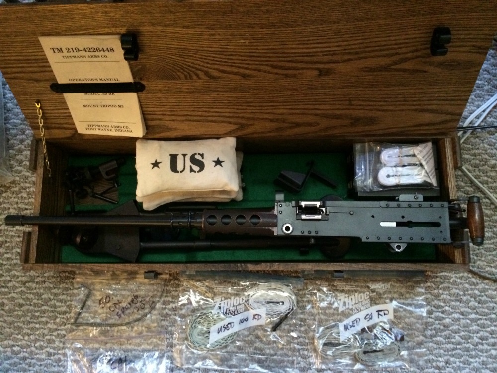 **SOLD** Tippmann Arms Company M2HB Belt Fed Machine Gun Used - Click Image to Close